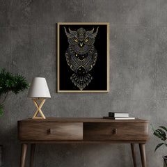 Diamond Painting Zwarte en gele uil - SEOS Shop ®