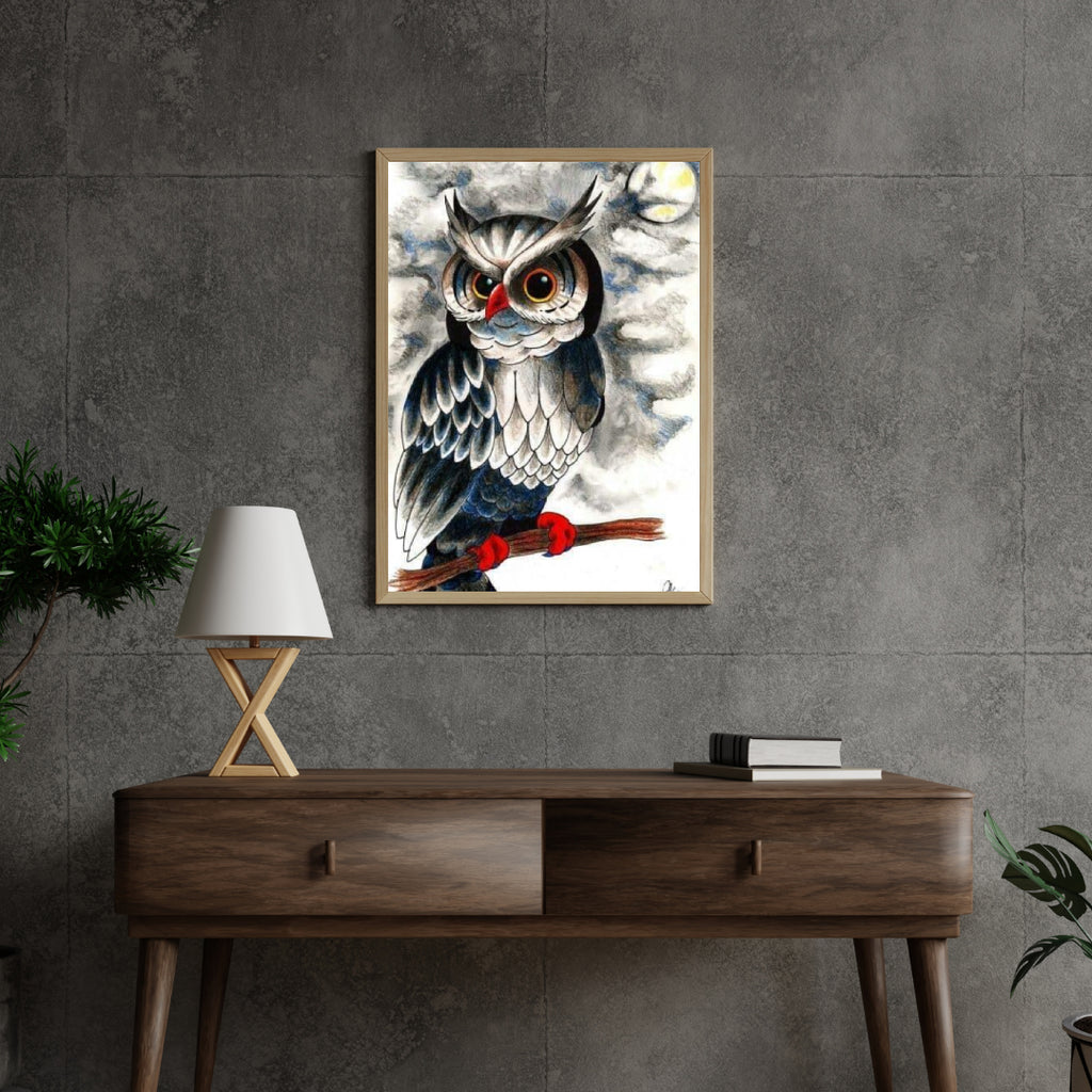 Diamond Painting Zwarte en witte uil - SEOS Shop ®