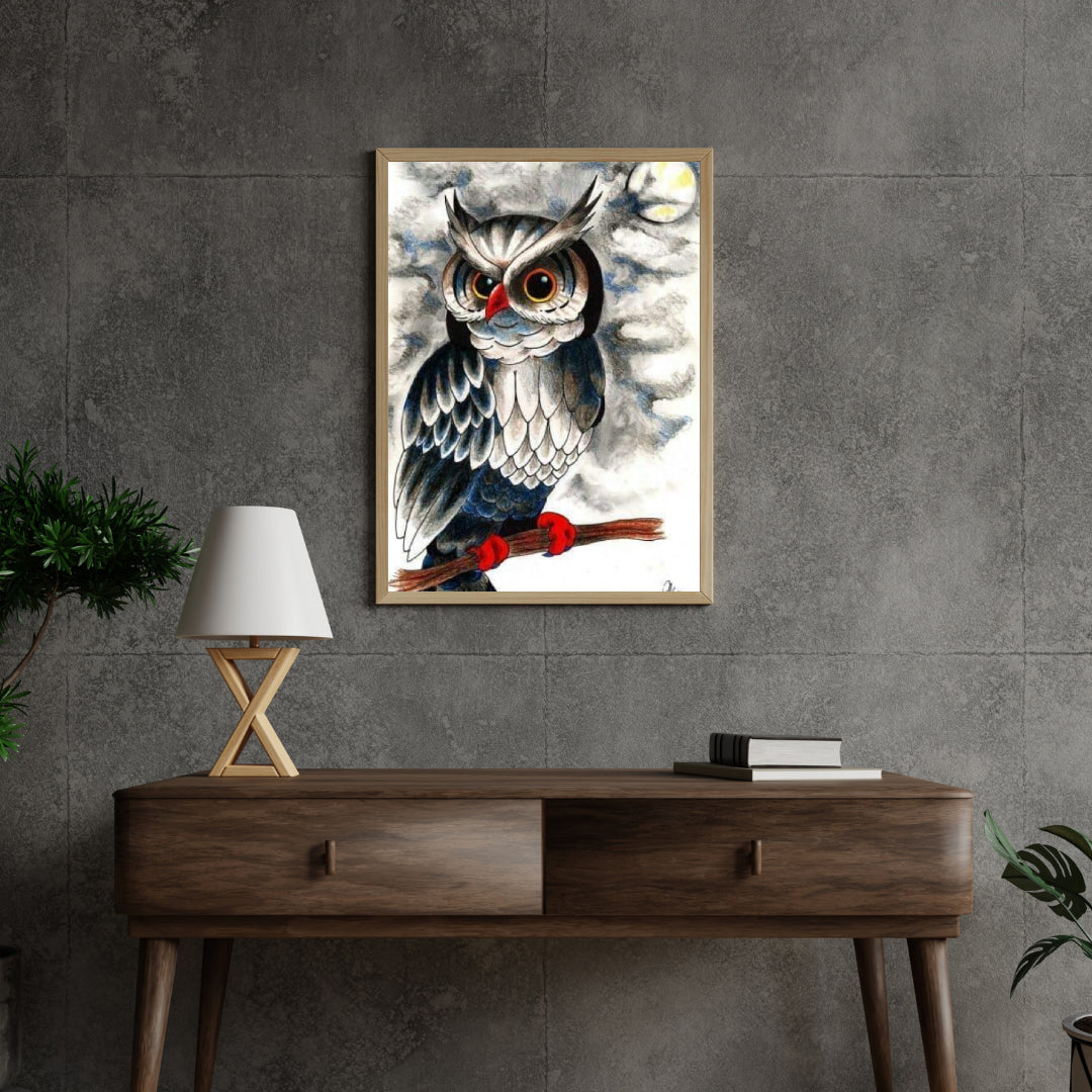 Diamond Painting Zwarte en witte uil - SEOS Shop ®