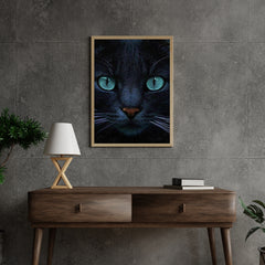 Diamond Painting Zwarte kat en blauwe ogen - SEOS Shop ®