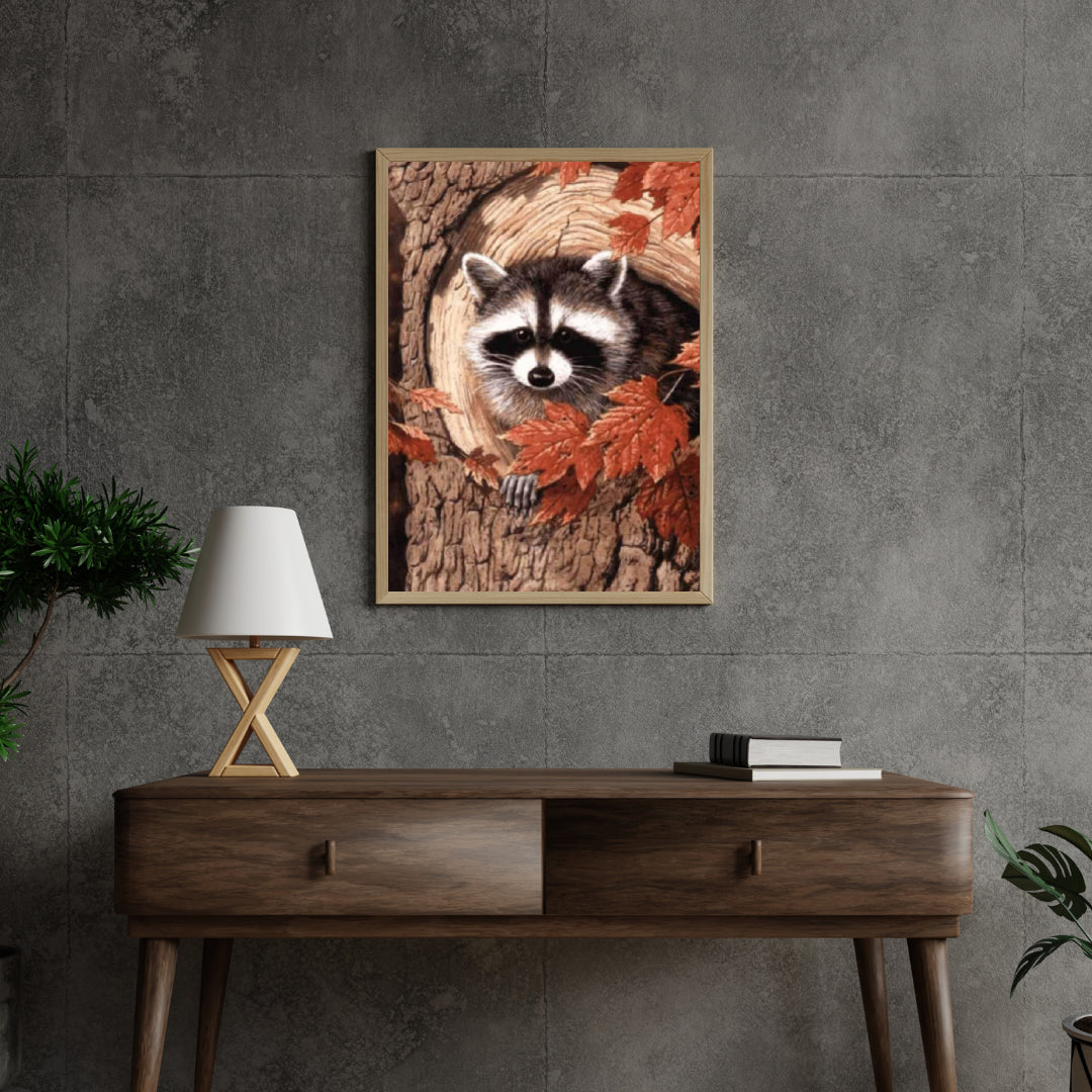 Diamond painting Wasbeer in een boom - SEOS Shop ®