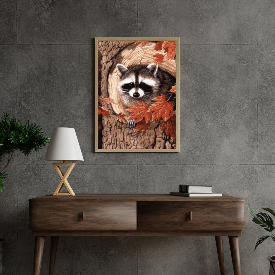 Diamond painting Wasbeer in een boom - SEOS Shop ®