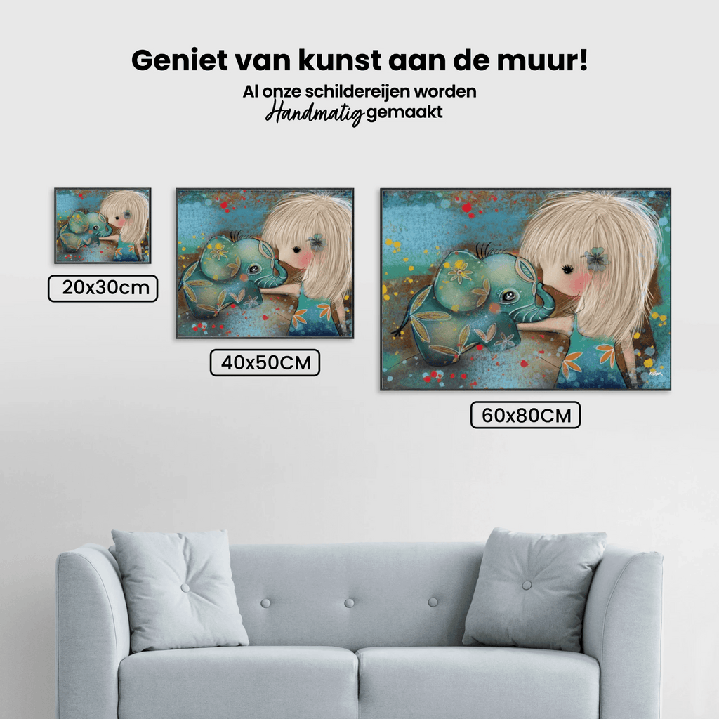 Dimond Painting Olifant met meisje - SEOS Shop®