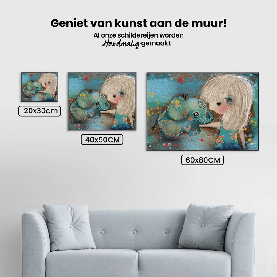 Dimond Painting Olifant met meisje - SEOS Shop®