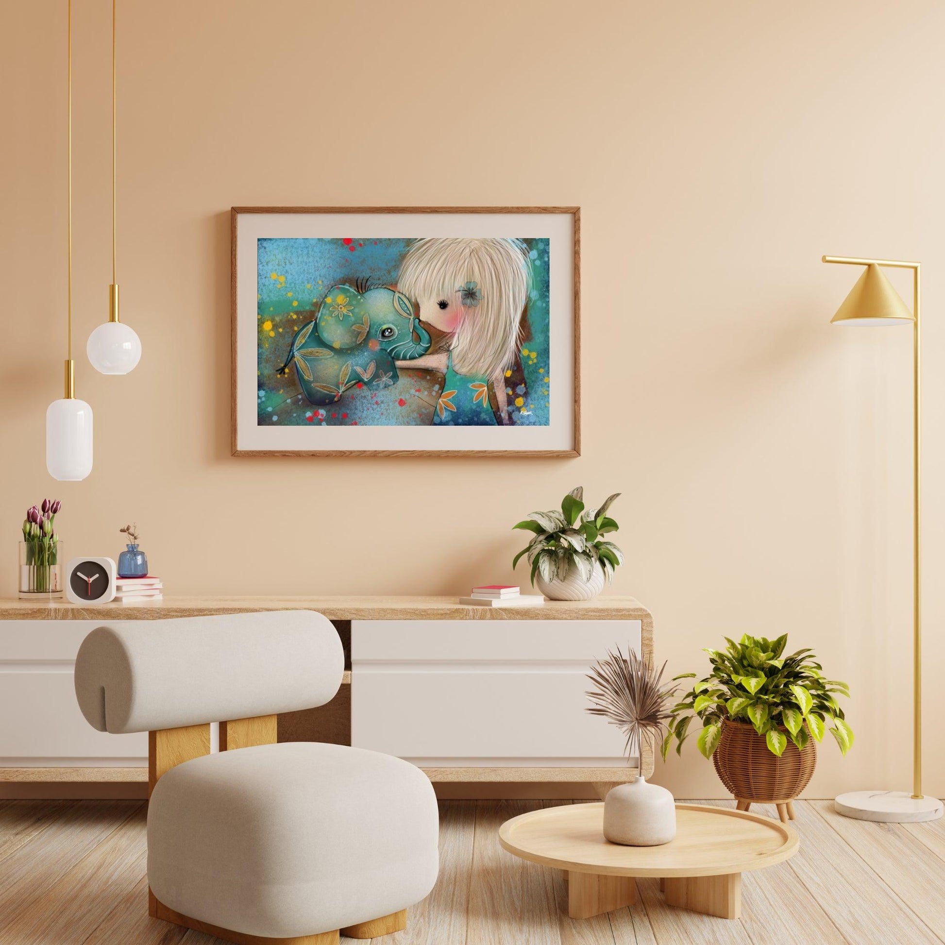 Dimond Painting Olifant met meisje - SEOS Shop®