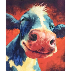 Diamond Painting Kleurrijke Koe – volledig ontwerp