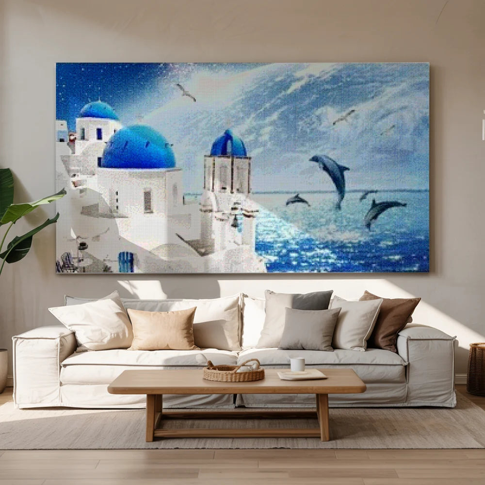 Dolfijnen in het water | Groot Formaat - Seos SHOP