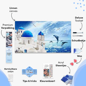 Dolfijnen in het water | Groot Formaat - Seos SHOP