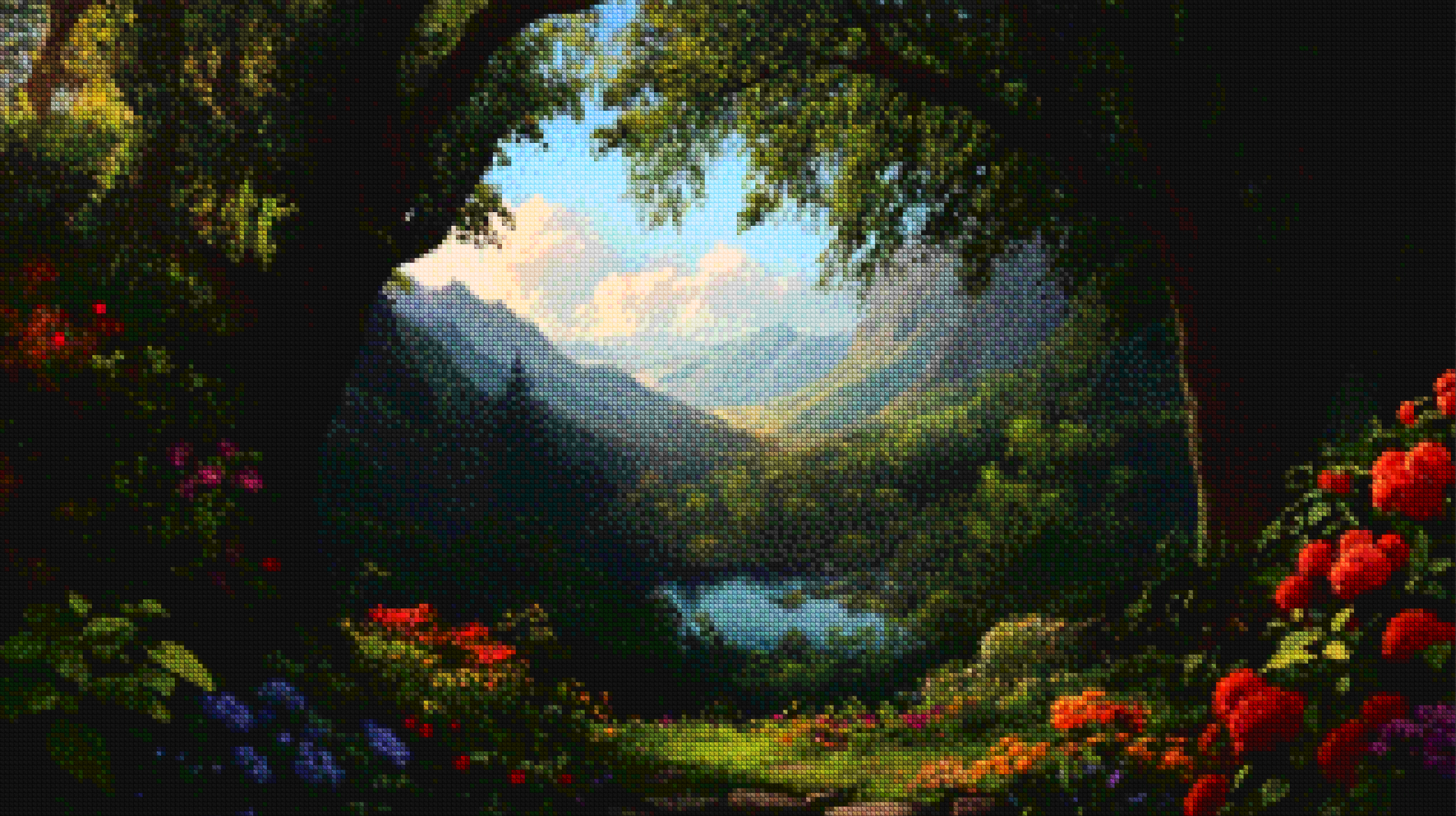Diamond Painting -  Betoverd bloemenbos
