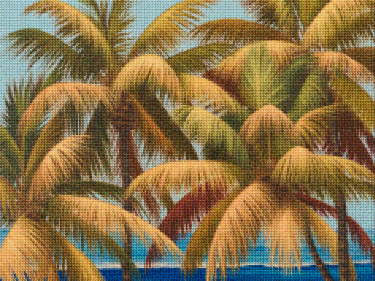 Diamond Painting - Gouden Palmen