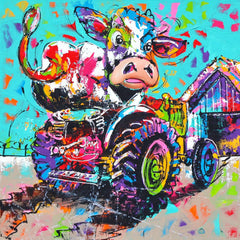 Diamond Painting Koe Op Trekker – volledig ontwerp