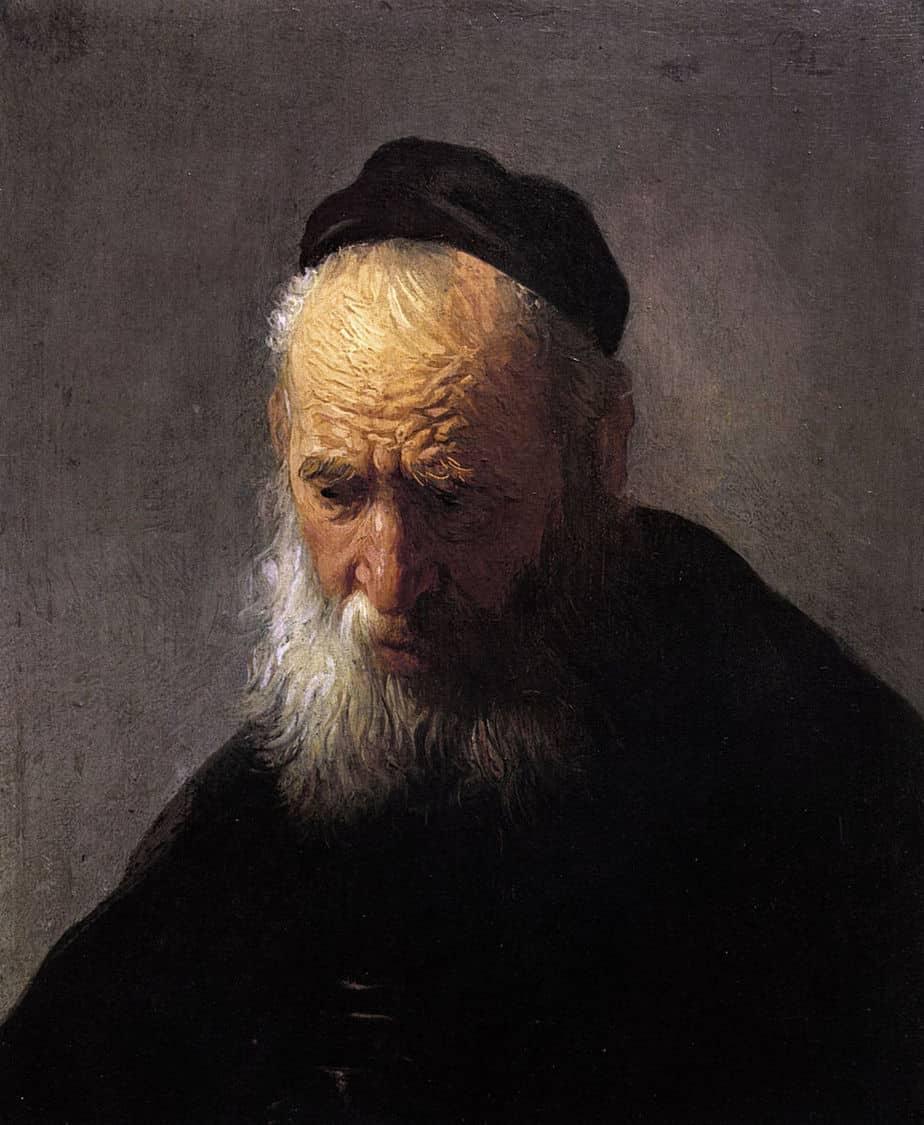 Diamond Painting Hoofd van een oude man met pet, door Rembrandt - SEOS Shop