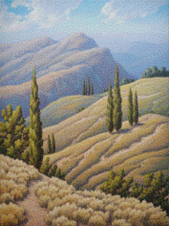 Diamond Painting - Honingschaduw Heuvels