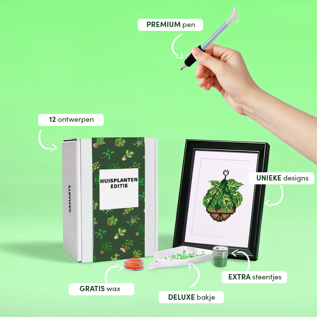 Mini Meesterwerken - Huisplanten (Set van 12)