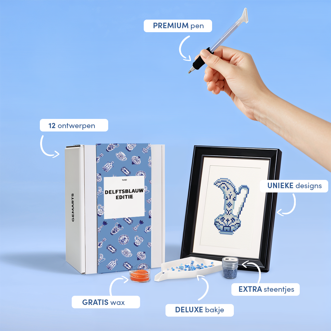 Mini Meesterwerken - Delftsblauw editie (Set van 12)