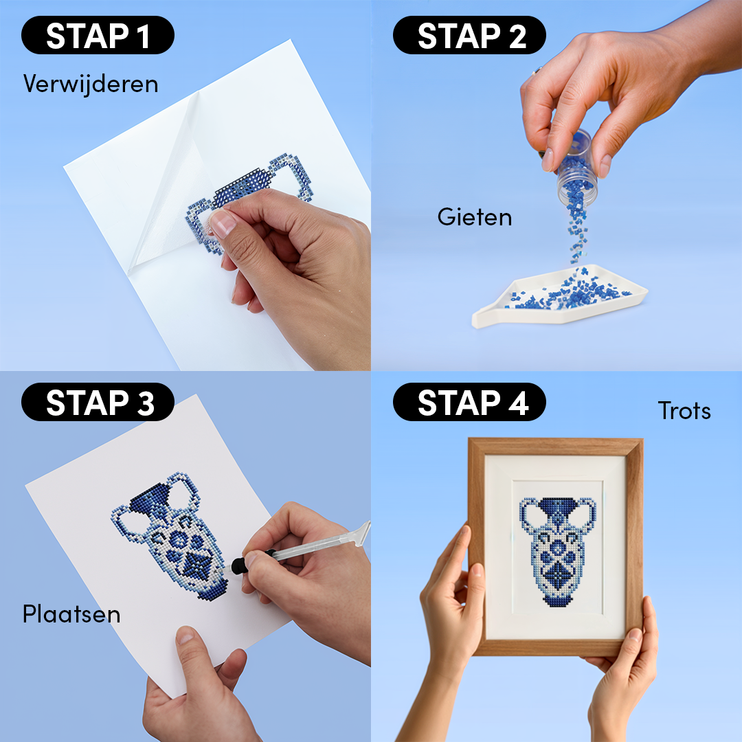 Mini Meesterwerken - Delftsblauw editie (Set van 12)