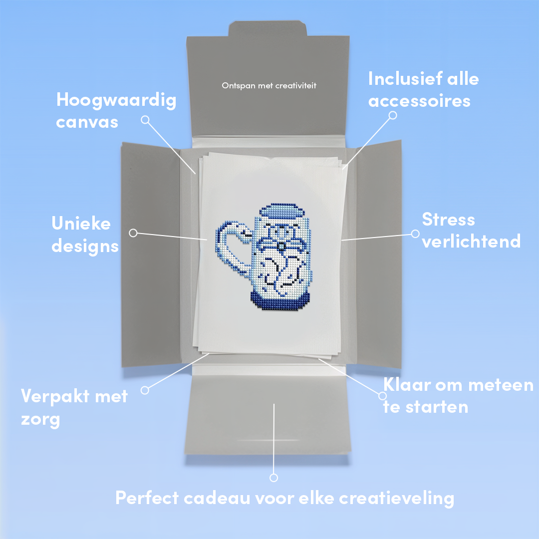 Mini Meesterwerken - Delftsblauw editie (Set van 12)