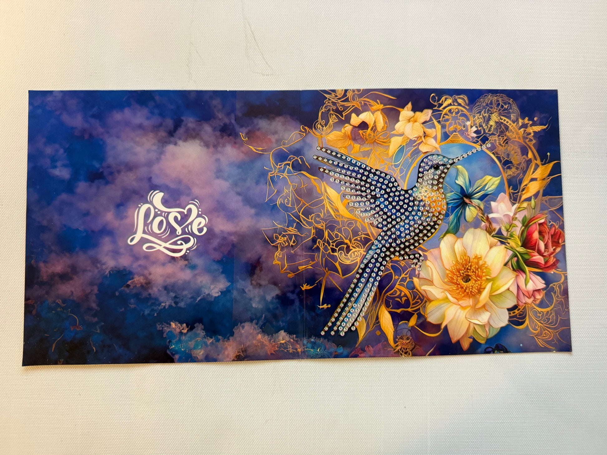 Diamond painting wenskaart - set van 12 - inclusief enveloppen