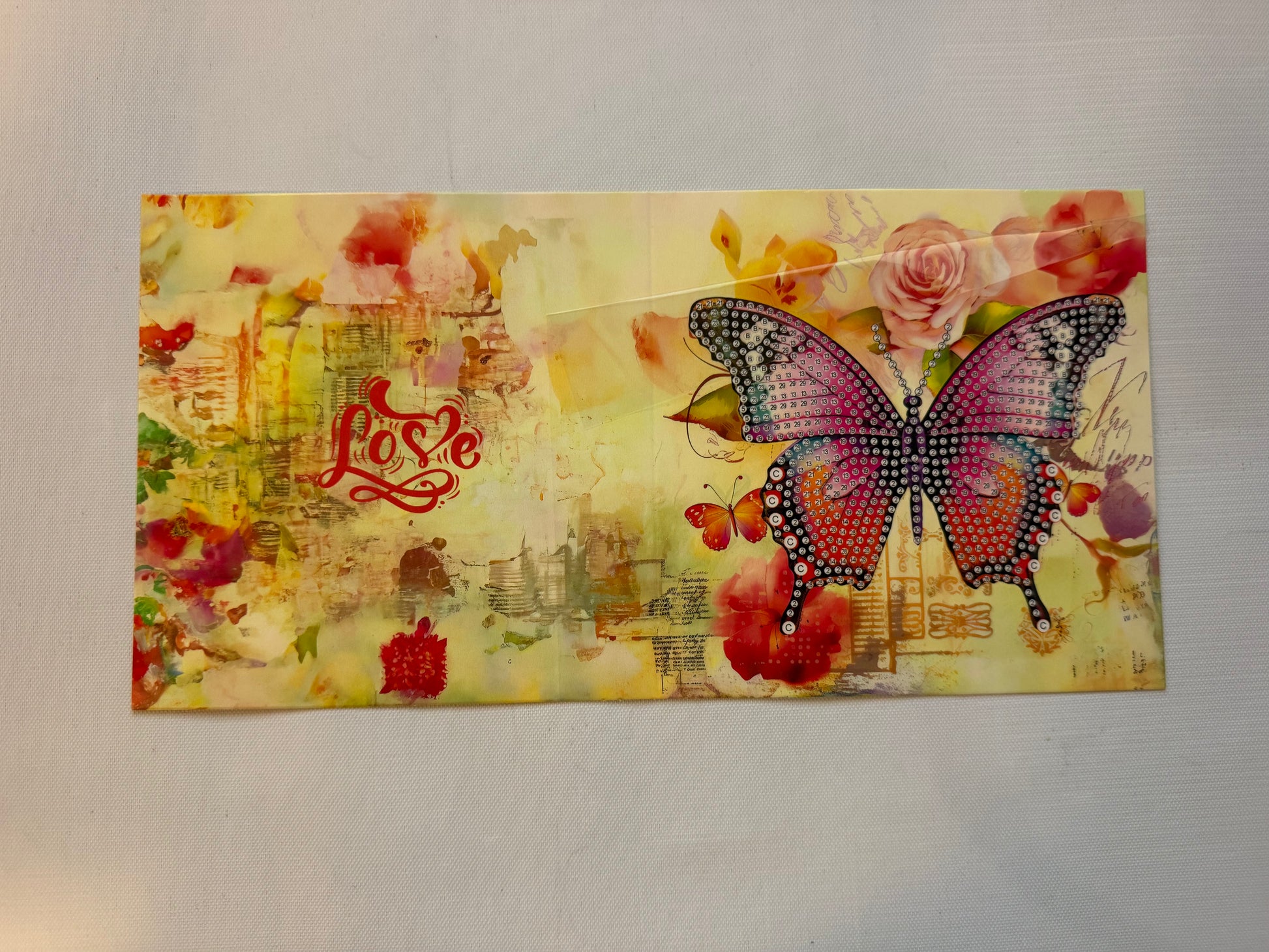 Diamond painting wenskaart - set van 12 - inclusief enveloppen