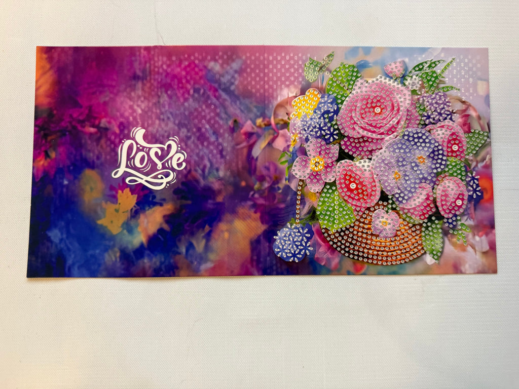 Diamond painting wenskaart - set van 12 - inclusief enveloppen