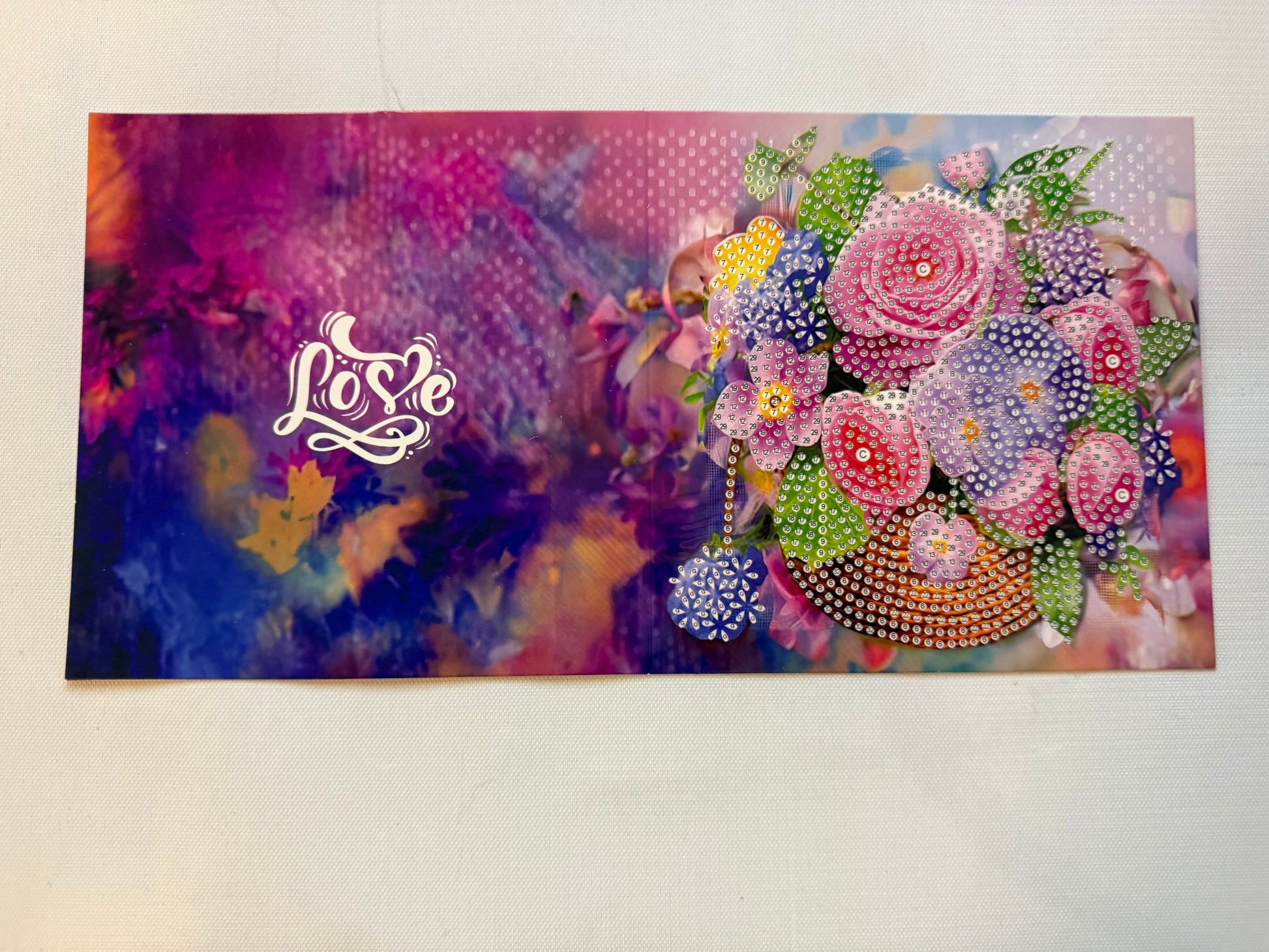 Diamond painting wenskaart - set van 12 - inclusief enveloppen