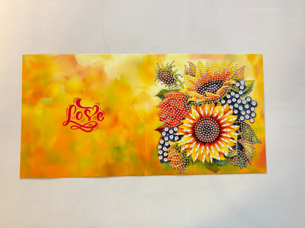 Diamond painting wenskaart - set van 12 - inclusief enveloppen