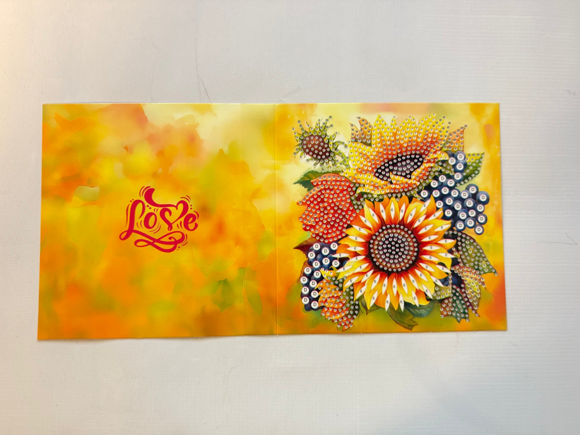 Diamond painting wenskaart - set van 12 - inclusief enveloppen