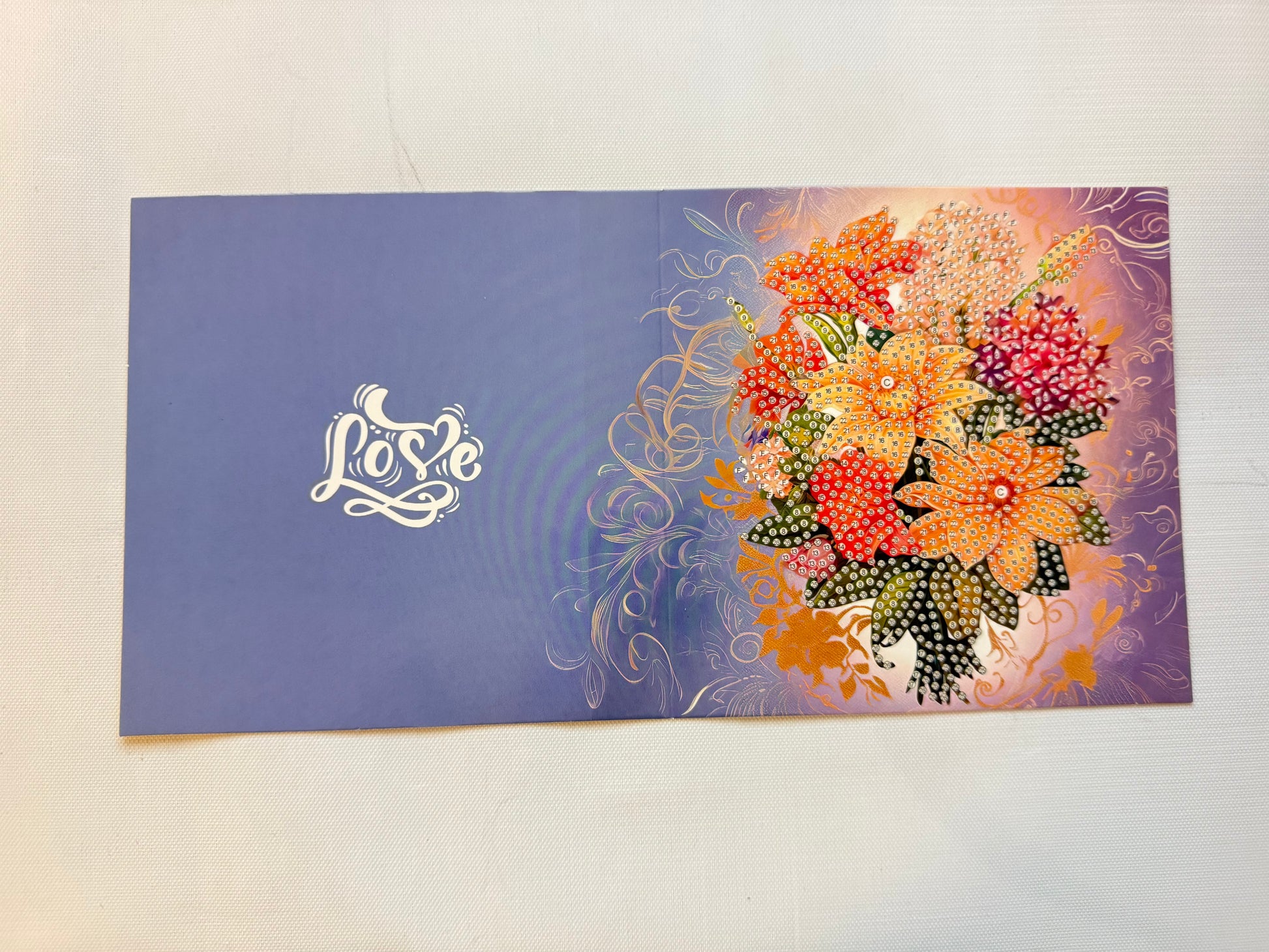 Diamond painting wenskaart - set van 12 - inclusief enveloppen
