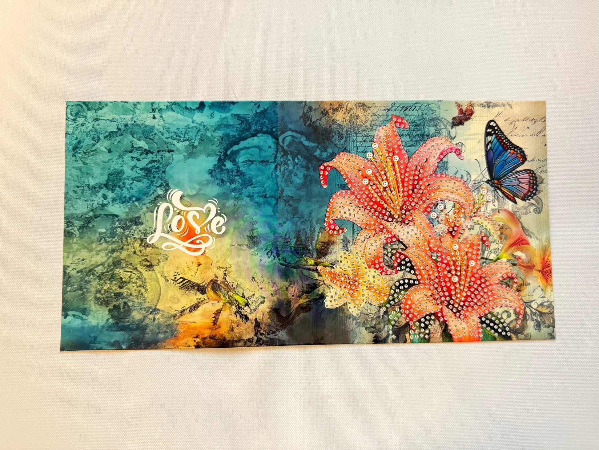 Diamond painting wenskaart - set van 12 - inclusief enveloppen