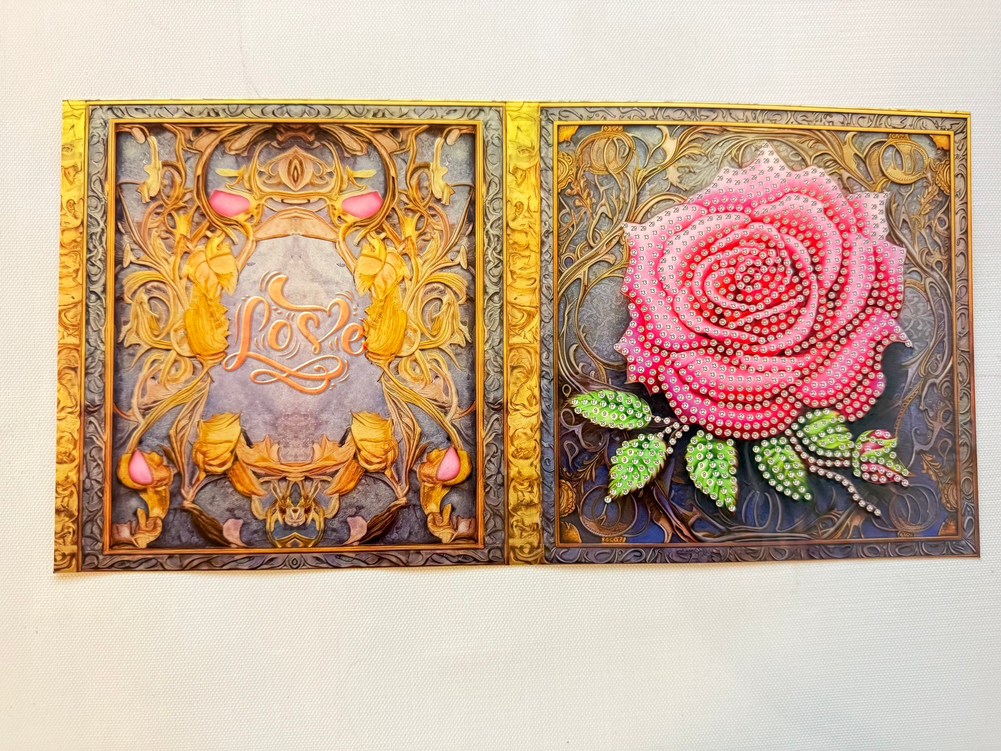 Diamond painting wenskaart - set van 12 - inclusief enveloppen