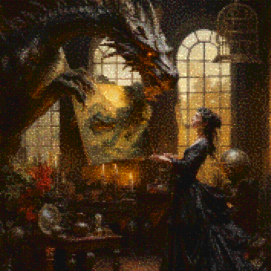 Diamond Painting -  Draak en de schilder - SEOS Shop ®