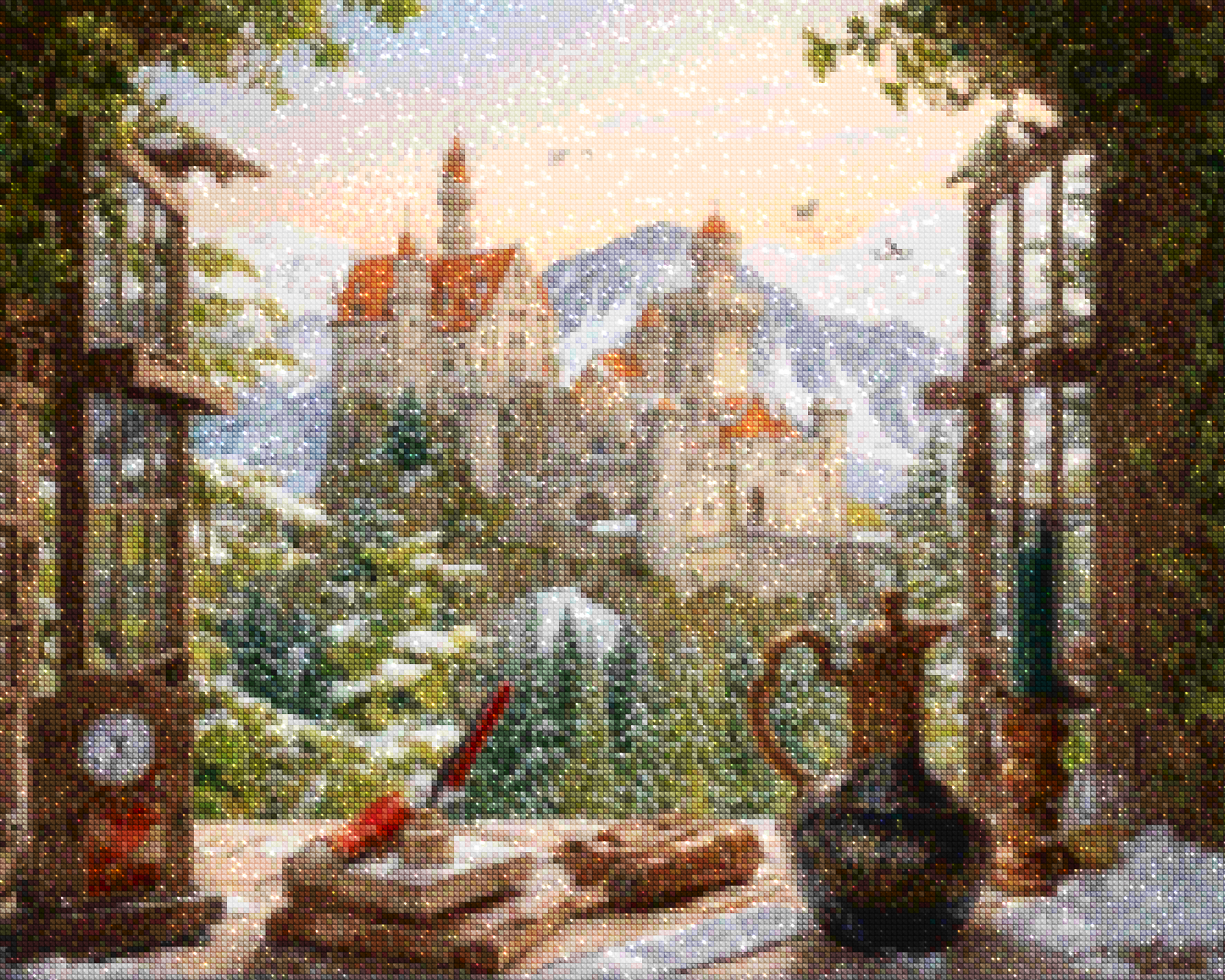 Diamond Painting -  Kasteel op de berg - SEOS Shop ®