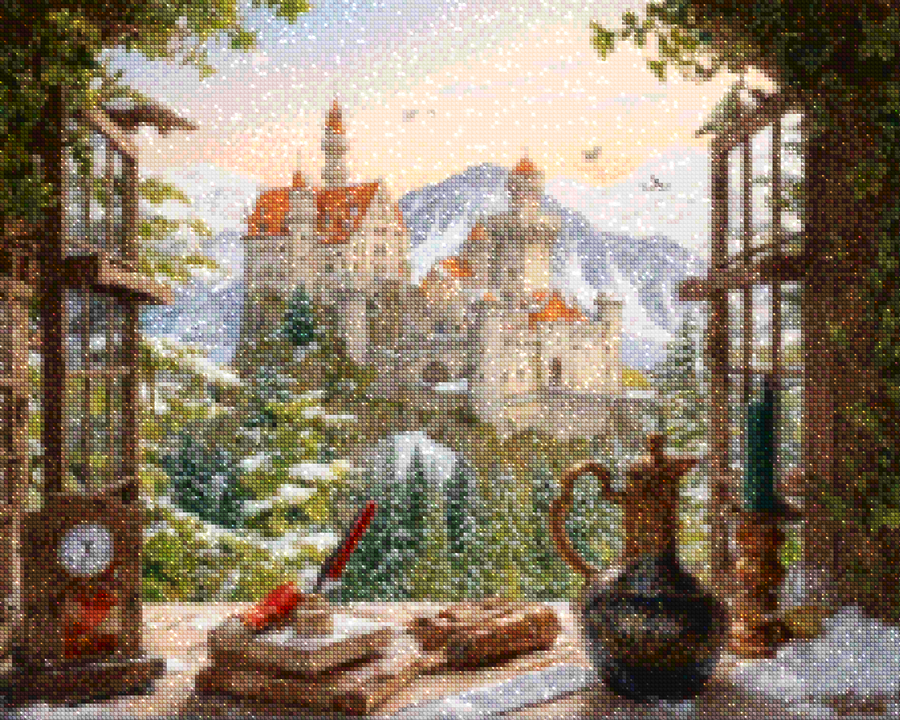 Diamond Painting -  Kasteel op de berg - SEOS Shop ®