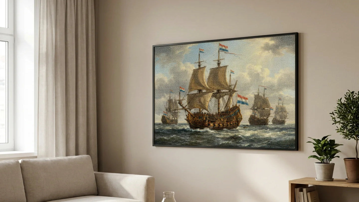 Diamond painting creatieve luxe aan de muur