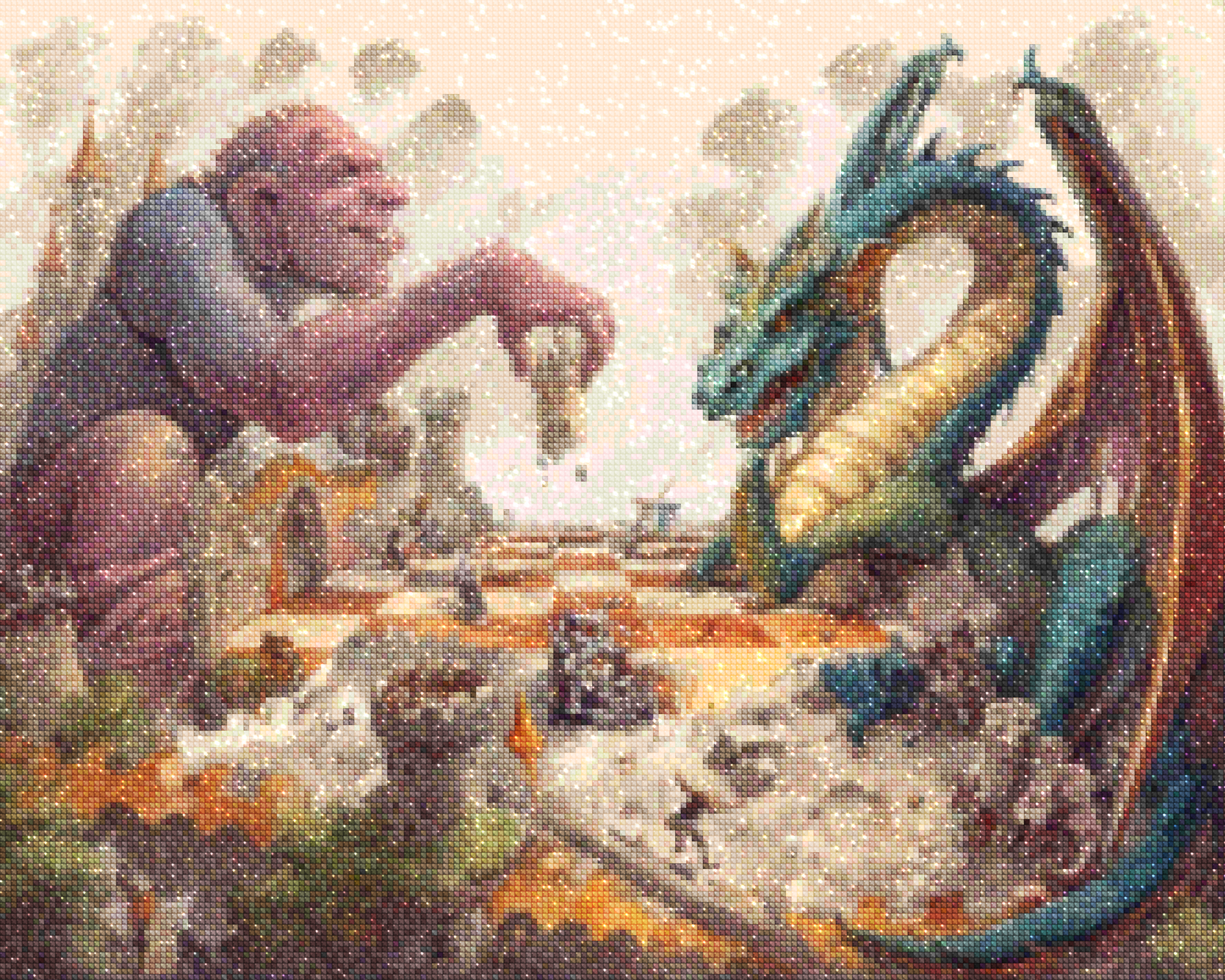 Diamond Painting -  Reuzen- en drakenschaak - SEOS Shop ®