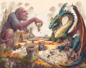 Diamond Painting -  Reuzen- en drakenschaak - SEOS Shop ®