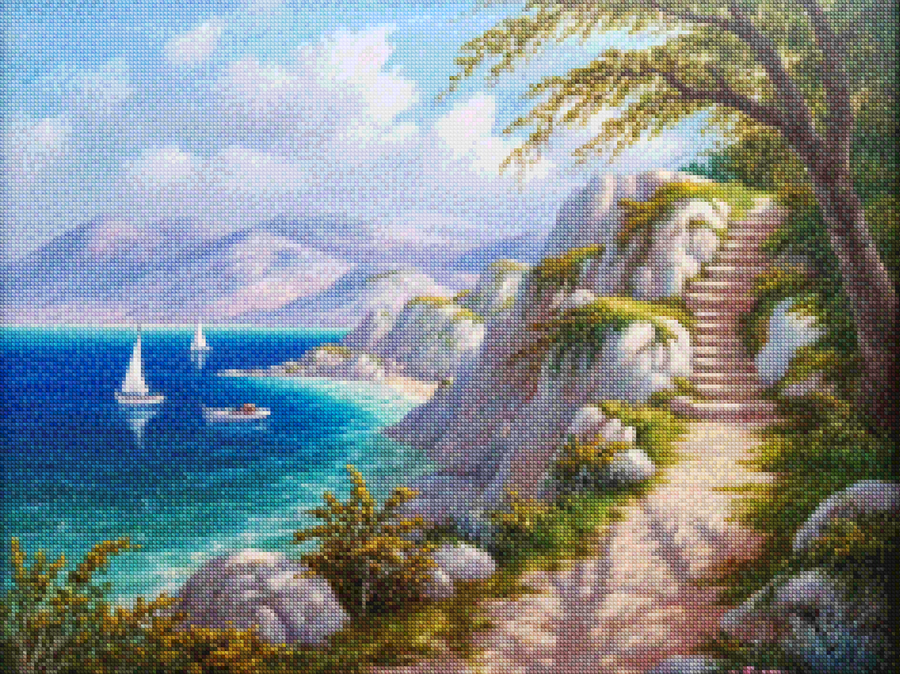 Diamond Painting - Eilandpad