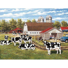 Diamond Painting Koeien Voor De Boerderij – volledig ontwerp