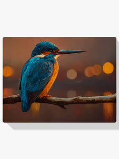 Diamond Painting - Panoramische IJsvogel in Avondgloed