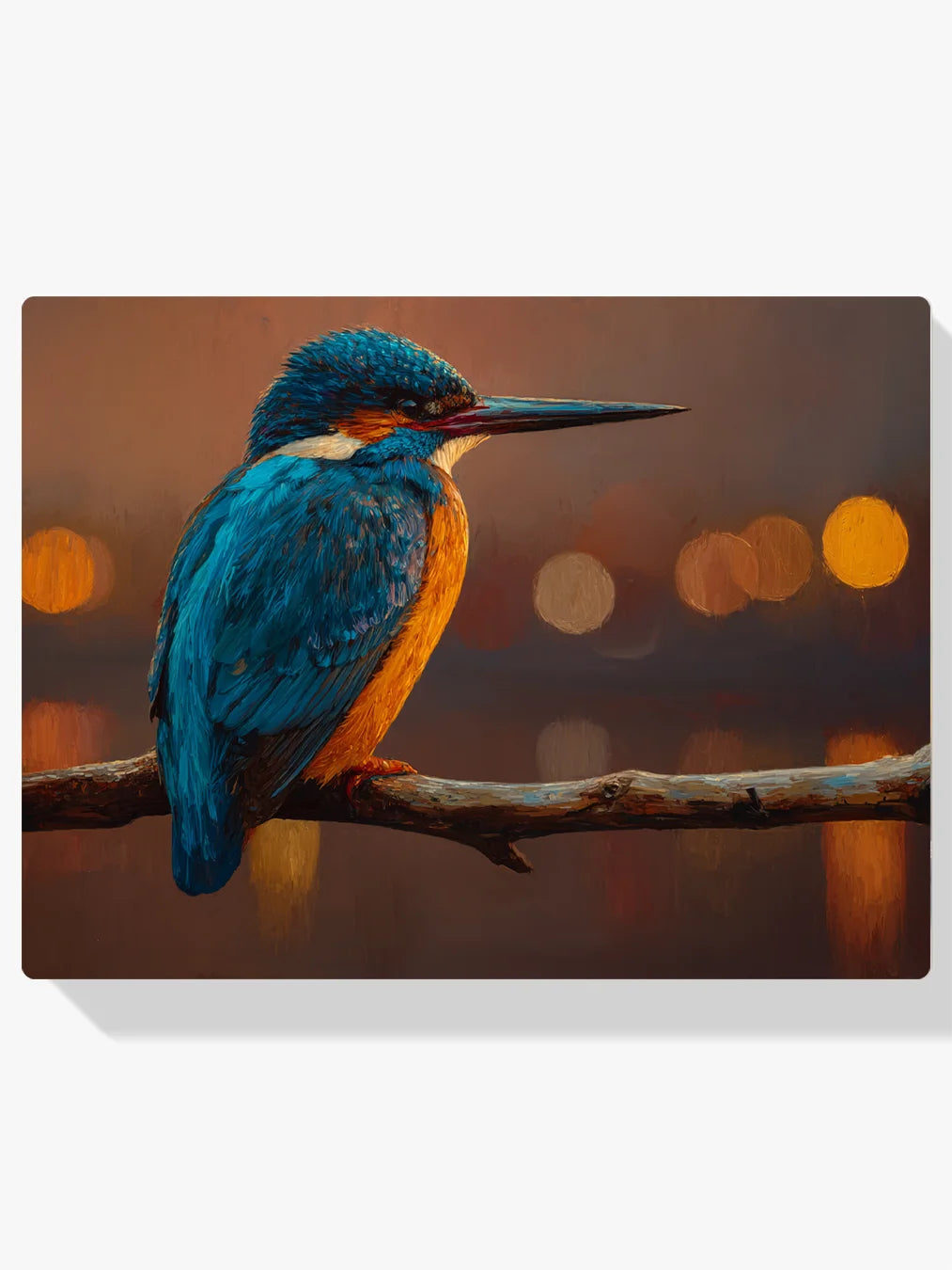 Diamond Painting - Panoramische IJsvogel in Avondgloed