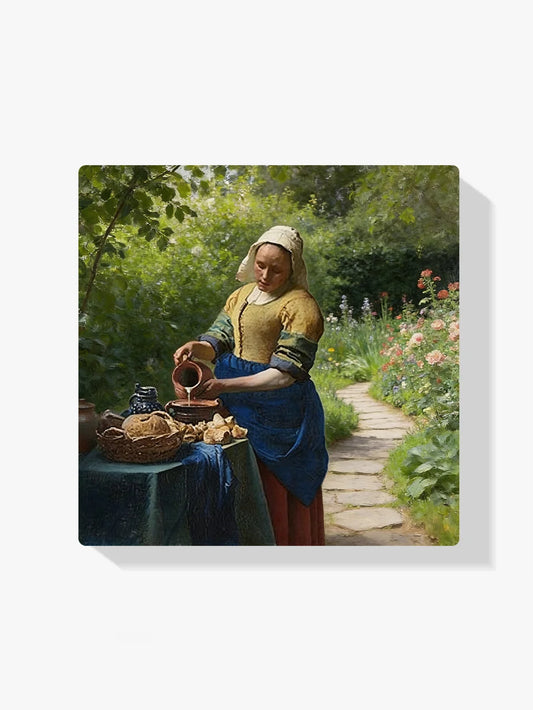 Diamond Painting - De melkmeid in de tuin