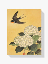 Diamond Painting - Zwaluw boven witte hortensia’s