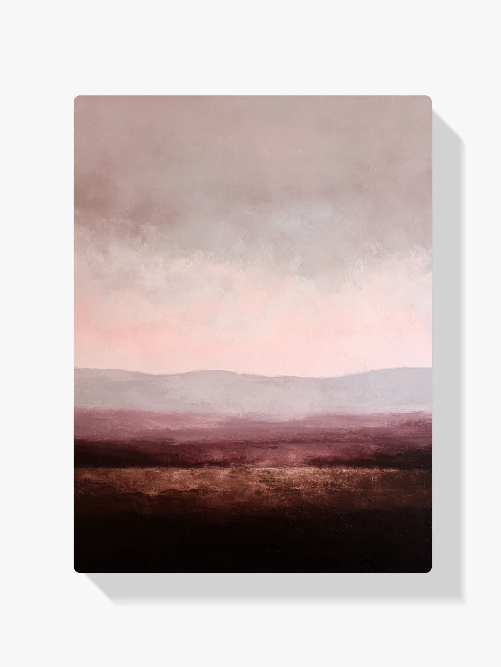 Diamond Painting - Abstract minimalistisch landschap in paars, taupe en bordeaux