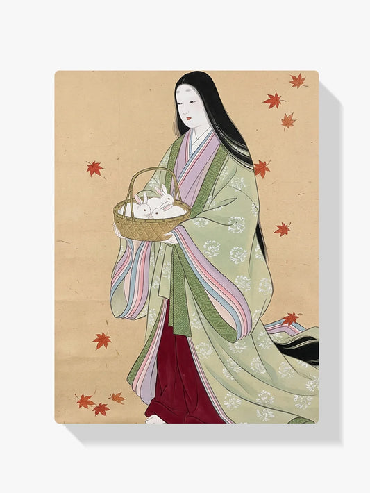 Diamond Painting - Witte Konijnen in de Herfstmand