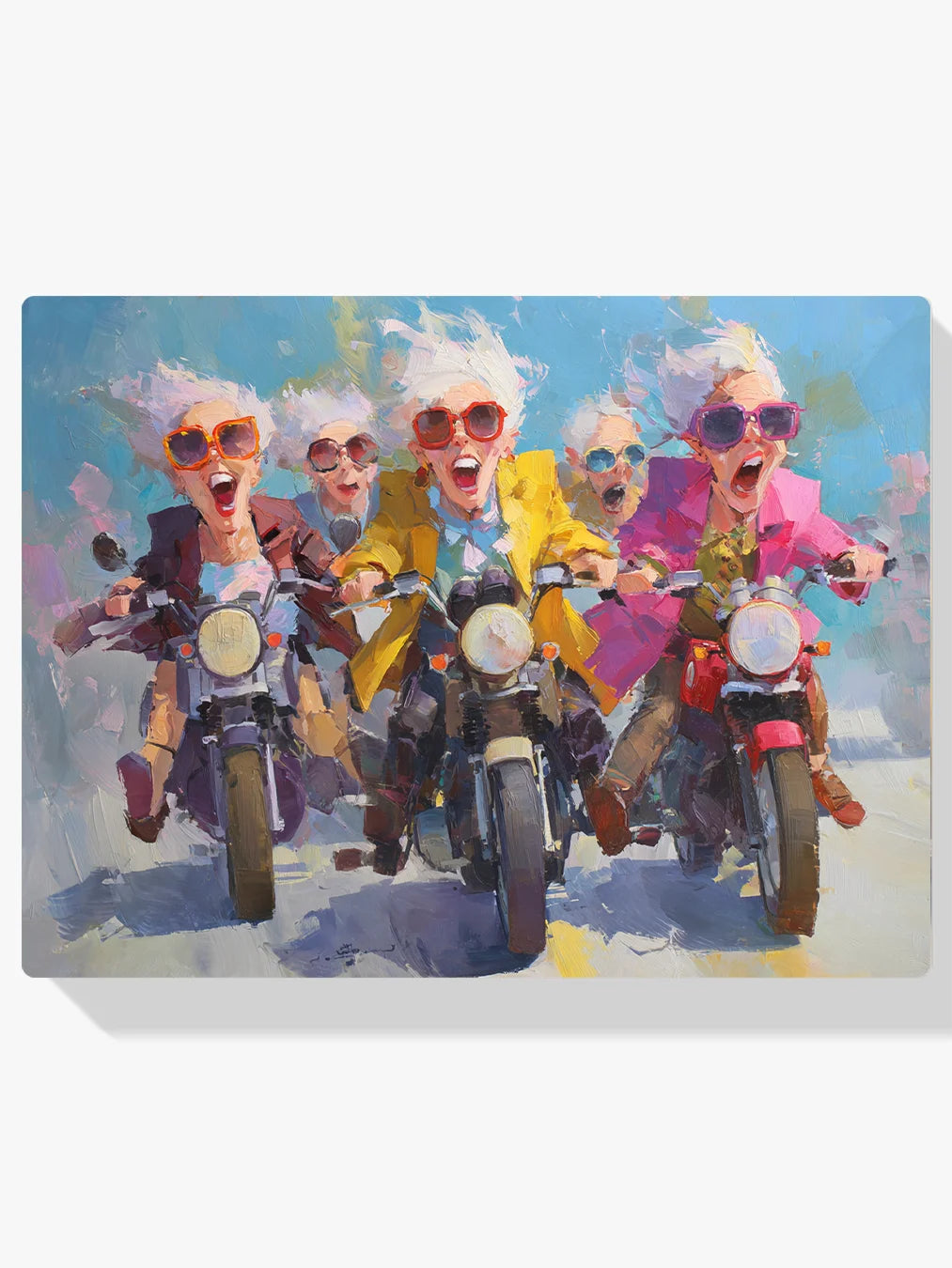 Diamond Painting Gezellige Dames op de Motor – volledig ontwerp
