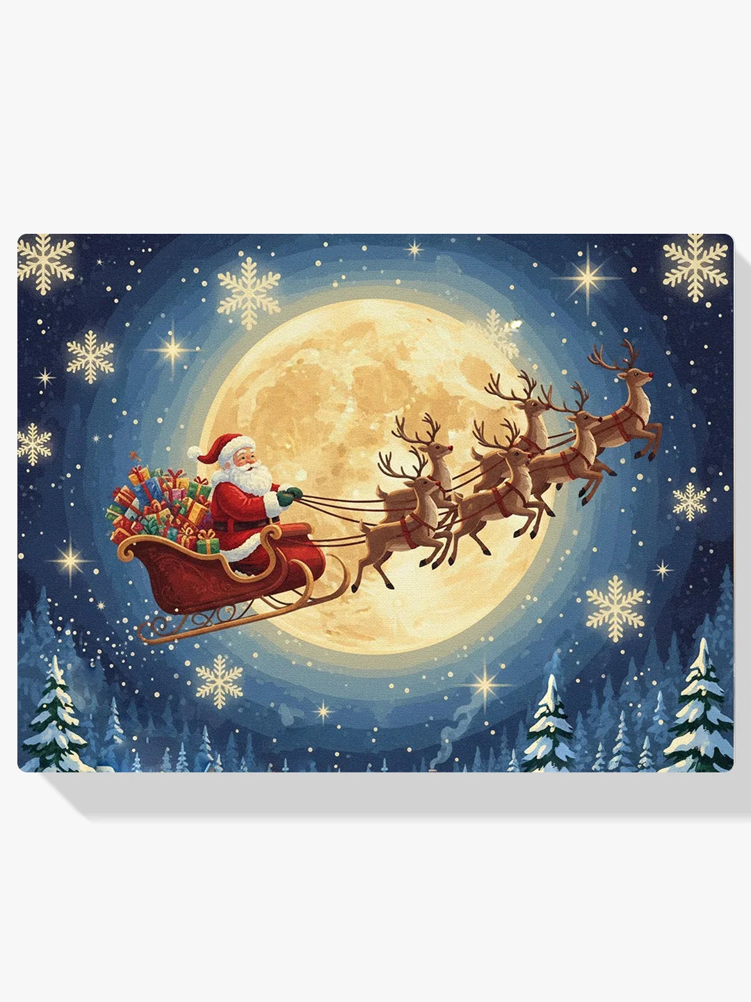 Diamond Painting - Middernachtelijke Reis van de Kerstman