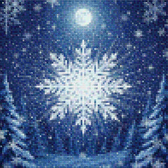 Mini Diamond Painting - Kleine sneeuwvlok burst