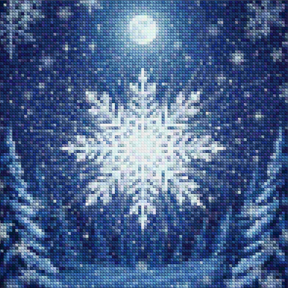 Mini Diamond Painting - Kleine sneeuwvlok burst