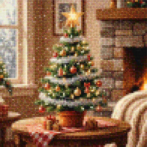 Mini Diamond Painting - Mini kerstboom sprankel