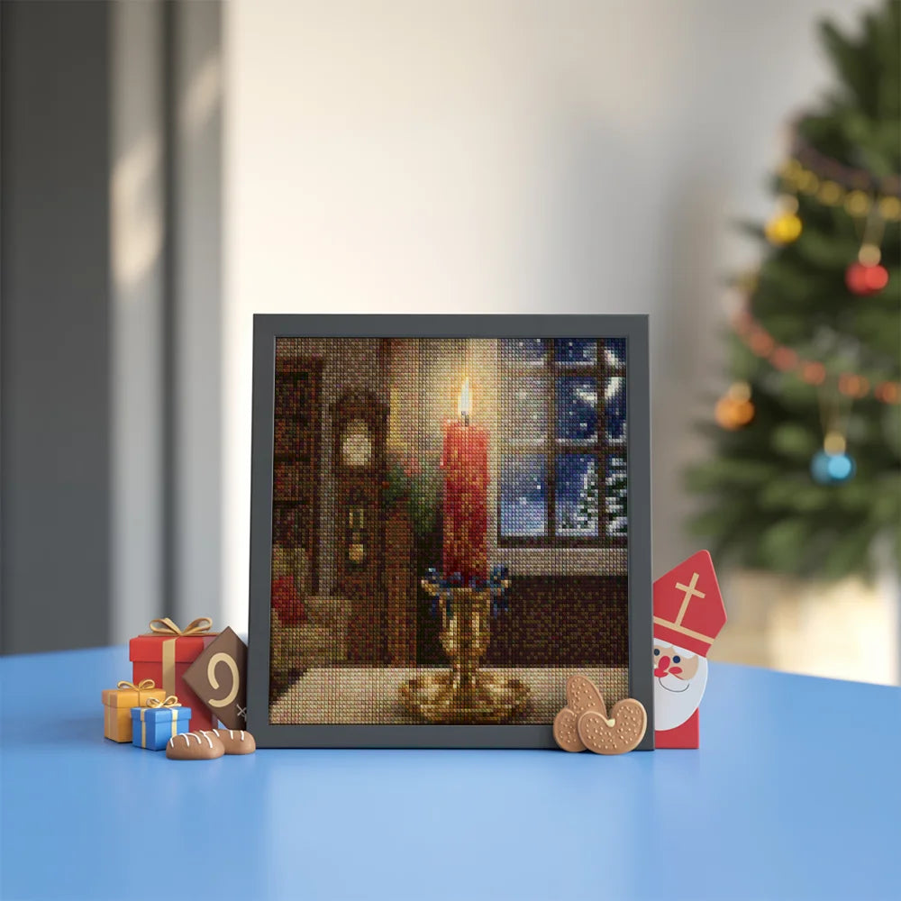 Mini Diamond Painting - Feestelijke kaars